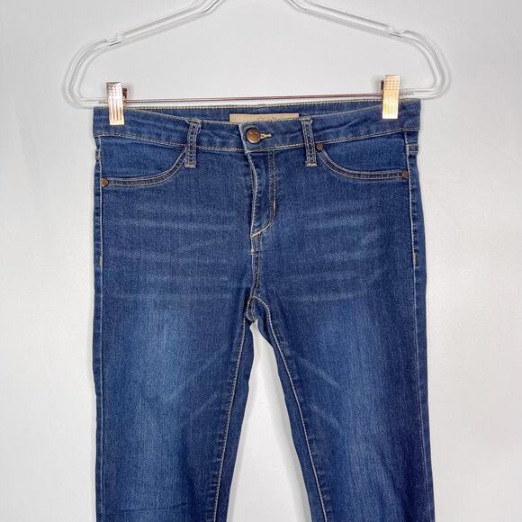 Joes Jeans Girls Size 16 Dark Wash Skinny Jeans Cotton Stretch Whiskering Fading - Picture 3 of 9